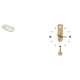 thumbnail image 1 of Elegante Juego De Bandeja De Tocador De Baño Y Reloj De Pared Para Decoración Del Hogar, Desayuno, Fruta, Almacenamiento De Cosméticos, Adorno Silencioso Con Números Romanos., 1 of 8
