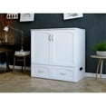 thumbnail image 2 of Bowery Hill Lit Escamotable en Bois Blanc Simple TG avec Station de Recharge de Rangement 40,75 Po H x 41,5 Po L x 80,13 Po P Assemblé, 2 of 16