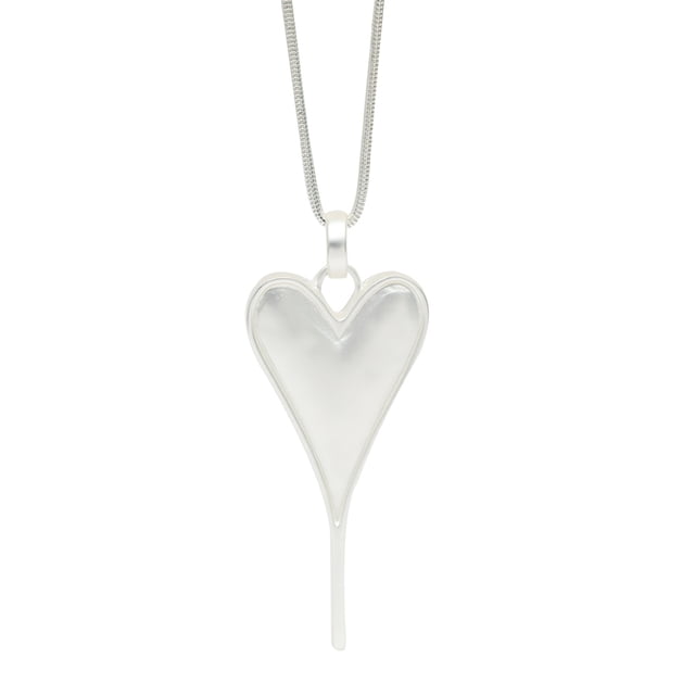 Sonducket Collares de corazón Colgante de moda Anti-decoloración Mujeres Gargantilla Suéter estético Cadenas Ropa de fiesta Regalos Accesorios Accesorios de disfraces Plata Sonducket AP014627-01