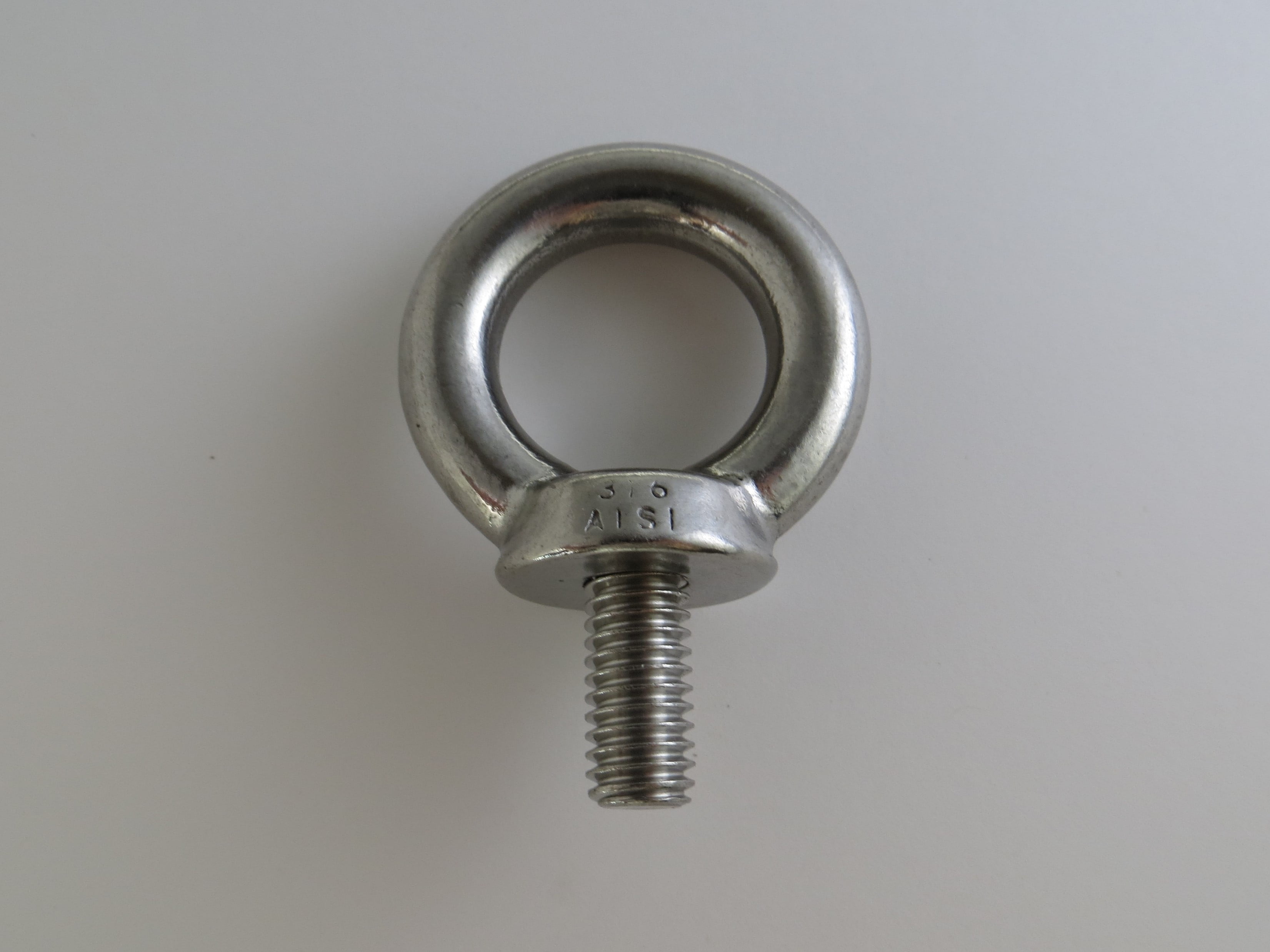 Stainless Steel 316 Lifting Eye Bolt 3/8" UNC Marine Grade Heavy Duty