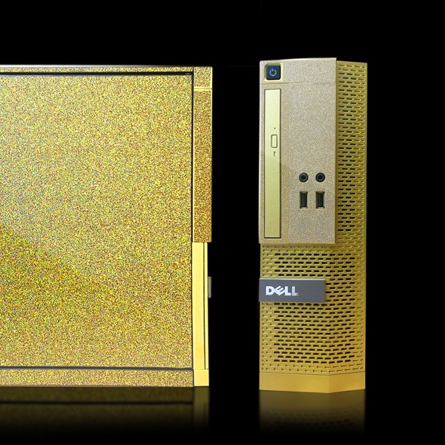Gold Treasure Box Dell Desktop PC Customized, Intel Quad Core I5 up to 3.60GHz, 16GB RAM, 512GB SSD, DVD, WiFi & Bluetooth, Keyboard & Mouse, Win 10 Pro Refurbished Grade A