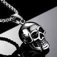 thumbnail image 5 of Sorrowso Skull Necklace Pendant Necklace Cool Bullet Personalized Customize Men Gift, 5 of 19
