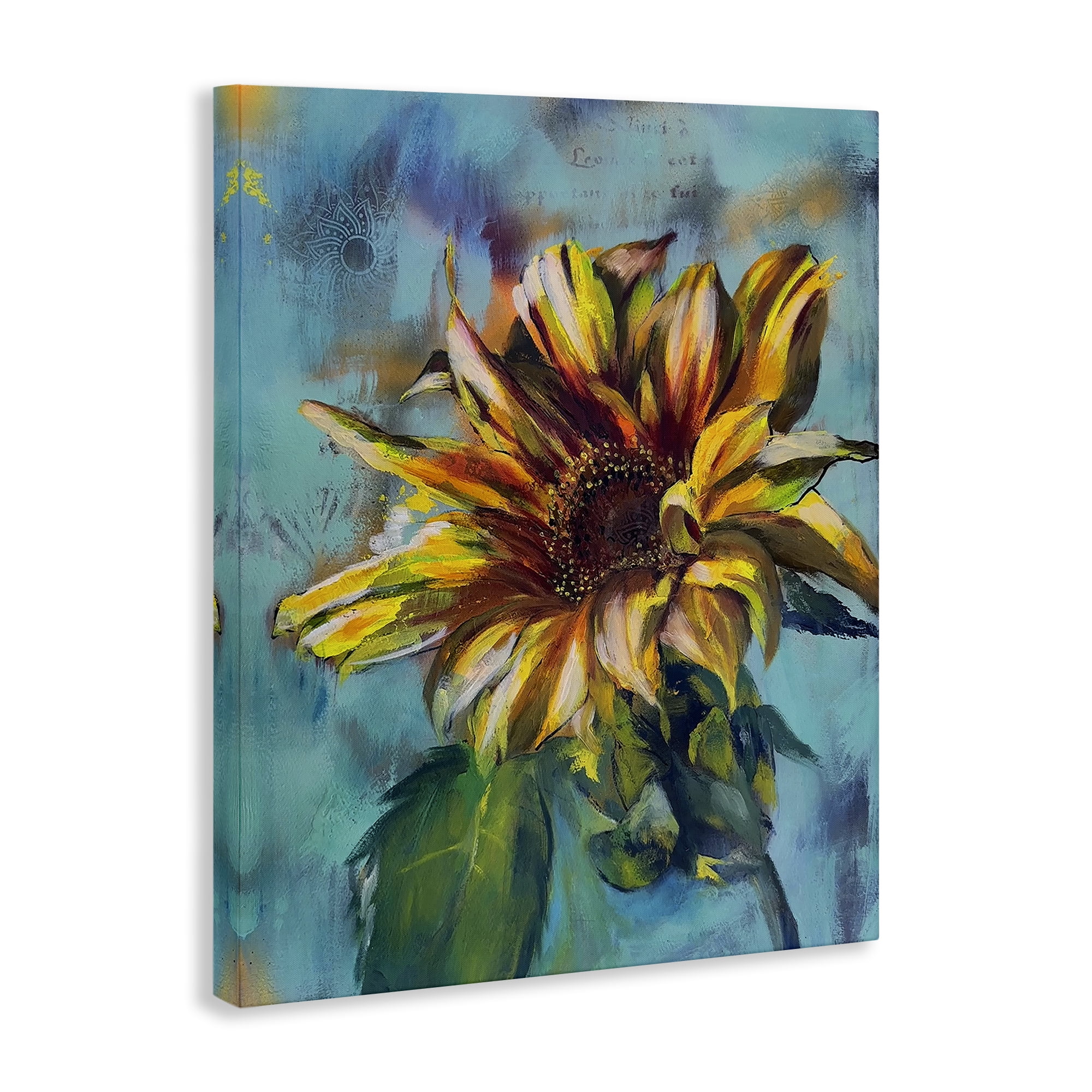 Stupell Industries Finding Spring Sunflower Plants & Flowers Painting Wrapped Canvas Art Print Wall Art, 30 x 40