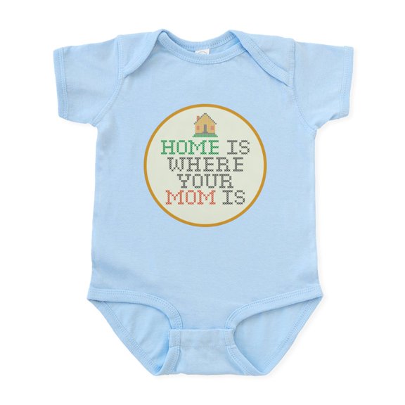 CafePress - Home Is Where Your Mom Is Infant Bodysuit - Baby Light Bodysuit, Size Newborn - 24 Months