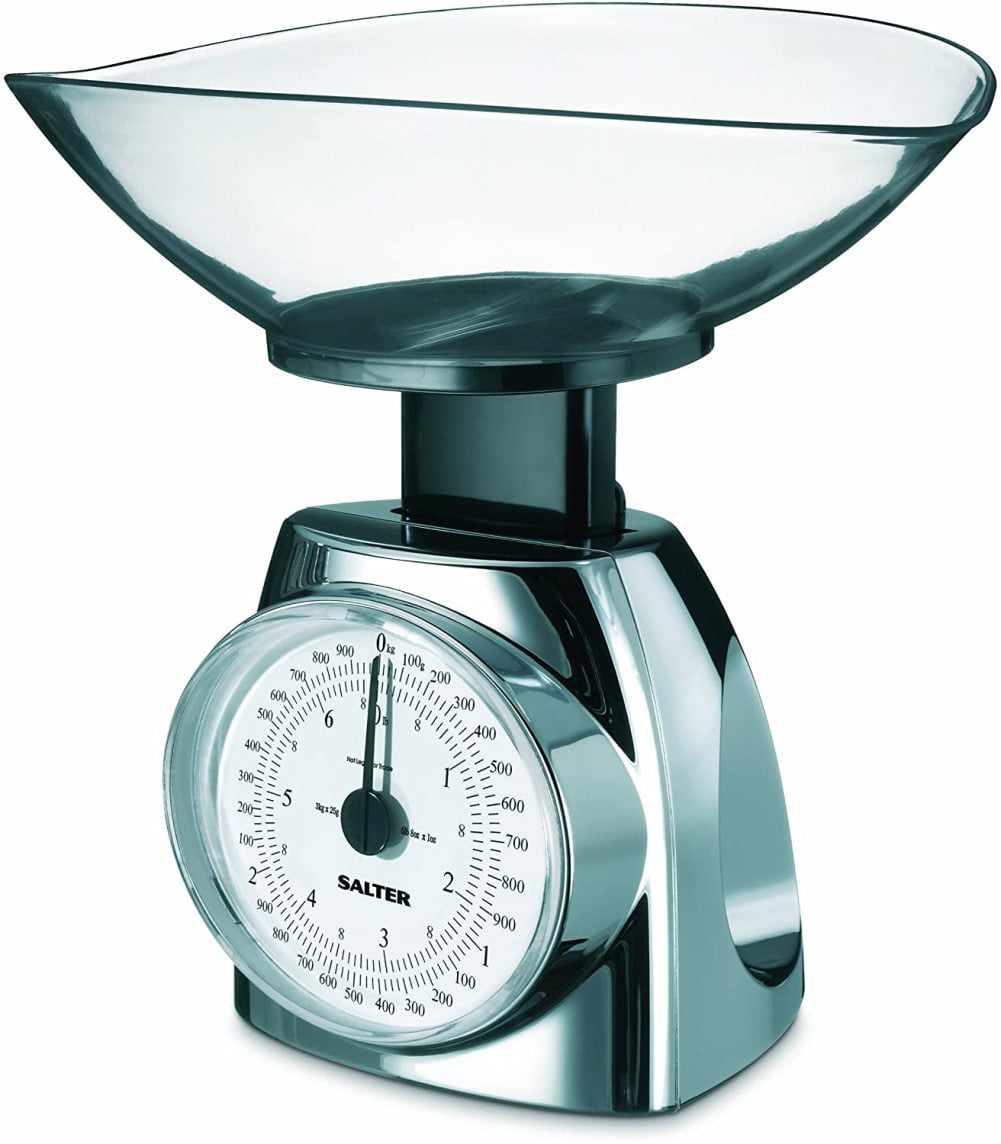 Weighs to 6-1/2-Pound Salter Chrome Look Mechanical Scale 