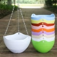 thumbnail image 5 of Clearance! Plertrvy Flower Pot Cb, Colorful Hanging Plastic Flower Pots Garden Hanging Pots for Plants Small Size 21X13cm, basin, 5 of 9