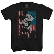 Disney T Shirt Mickey Mouse Tee American Flag Classic Vintage Retro Distressed
