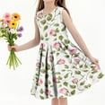 thumbnail image 4 of LOVZFMLL Robe d'Été Sans Manches pour Enfants, Col Princesse, Robe Décontractée Douce et Décontractée, Robe à Col Sans Manches, 4 of 6