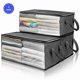 thumbnail image 1 of Bolsa de almacenamiento plegable, juego de 3 organizadores de ropa plegables grandes, ventana transparente y asas de transporte, ideal para ropa, mantas, armarios, dormitorios, 1 of 4