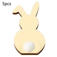 thumbnail image 3 of Conejo Piezas de madera Decoraciones de Pascua Scrapbooking Artesanía Regalos de aniversario Accesorios de cumpleaños Kits de bricolaje para adultos 5 piezas seitruly HA011604-03, 3 of 7