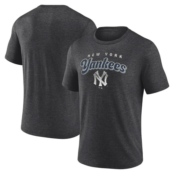 Men's  Charcoal New York Yankees Wonderment Tri-Blend T-Shirt