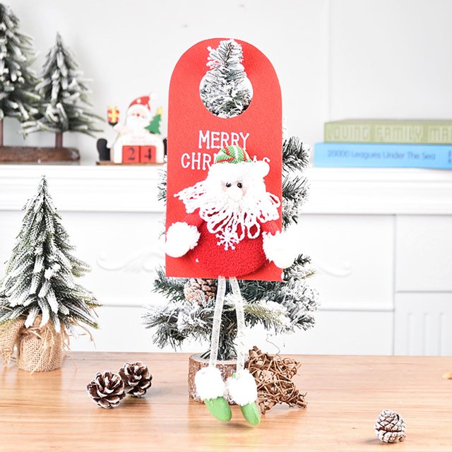 Fiudx Liquidación de ofertas flash Adornos navideños para ventana, colgante, muñeco de nieve anciano, tela navideña para puerta