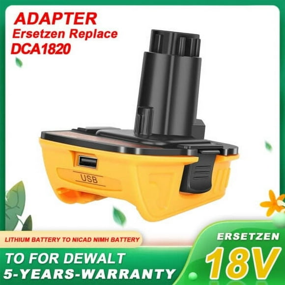 DCA1820 Battery Adapter Fits Dewalt 18V Battery Tools, Converts Dewalt 20V Max Lithium Battery to Dewalt 18V XRP NiCd NiMh Battery(Adapter Only)