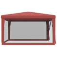thumbnail image 2 of vidaXL Party Tent with 4 Mesh Sidewalls Red 4x4 m HDPE, 2 of 5
