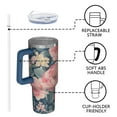 thumbnail image 4 of OBREWU Pioneer Flower Tumbler with Handle and Lid,Pioneer Flower 40oz Double Wall Vacuum Insulated Tumbler,Cups Gift for Women and Men, 4 of 7