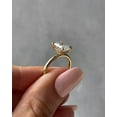 thumbnail image 4 of Solitaire Brilliance 2.50CT Elongated Cushion Cut Moissanite Engagement Ring with Hidden Halo 14kYellow Gold, Ring Size 9, 4 of 7
