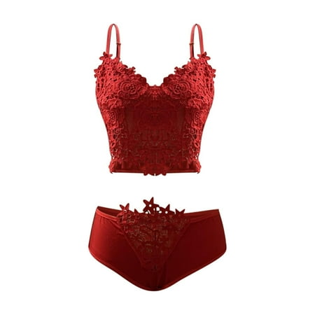 

Tosmy Women Lingerie Women s Underwear Two Piece Set Backless Lace Bra Set