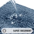 thumbnail image 4 of Bathroom Rug Mat, 32'' x 20'', Luxury Chenille Shaggy Bath Rugs, Extra Soft & Thick, Absorbent Water, Non-Slip, Machine Washable, Bath Mats for Bath Floor,Tub and Shower, Denim Blue, 4 of 6