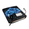 thumbnail image 3 of HELLHERO Book Protector Book Organzier Holder with Washable Polyester Fabric Book Cover Carrying Case for Mother Office Handle 11.42 x 8.66 Inch, Blue Rose Heart Butterflies, 3 of 8