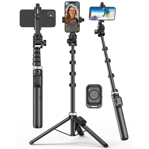 Trípode Selfie Stick POVODO para iPhone con mando a distancia para vlogs