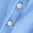 thumbnail image 5 of USNSM Mens Cotton Linen Henley Shirts Long Sleeve Casual Shirt Solid Color Summer Beach Hippie T-Shirt Band Collar Shirt with Pocket Blue L, 5 of 6