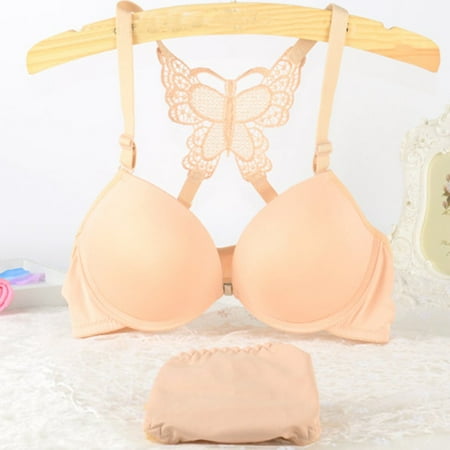 

Women Lace Underwear Set Seamless Push Up Underwire Brassiere & Panty