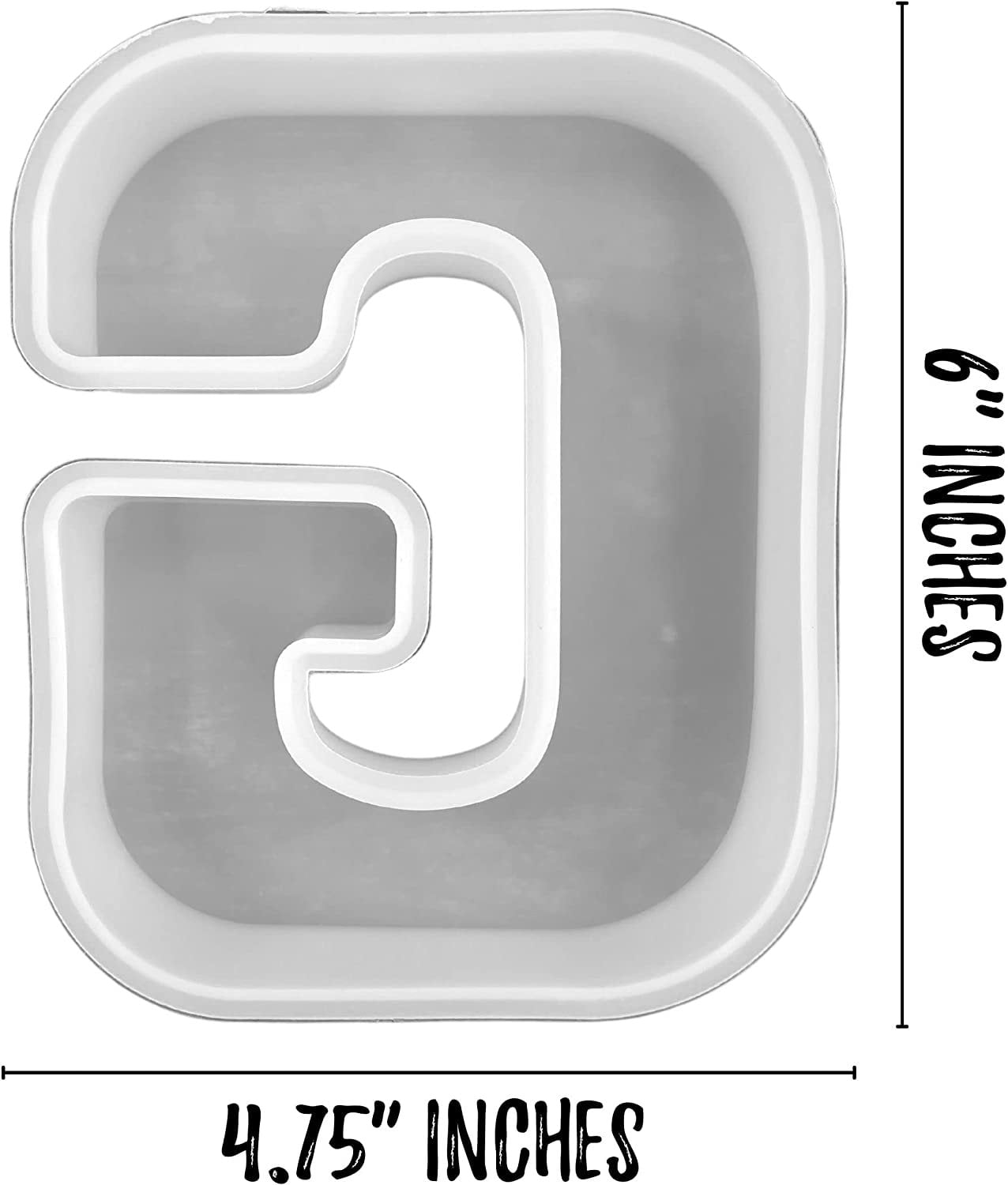  LUXWIN Large Letter Molds for Resin,7inch 3D Alphabet