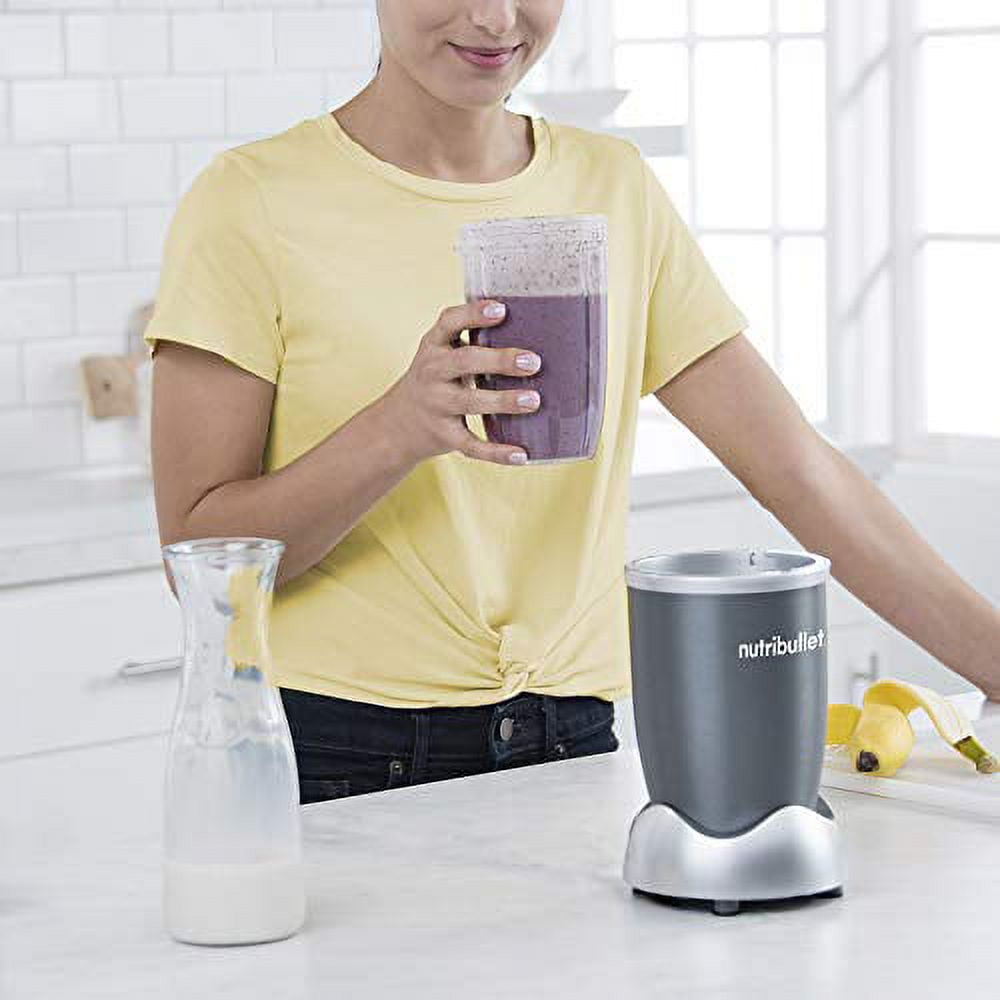 NutriBullet NBR 1201 12 Piece High Speed Blender Mixer System Gray 600 Watts Used Walmart