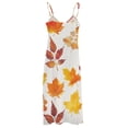 thumbnail image 5 of Autumn Harvest Maple Leaves Thanksgiving Sleeveless Dress Woman Fashion Long Dresses Women's Summer Suit Dress Summer 2025 Women, 5 of 7
