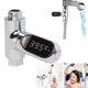 thumbnail image 3 of Termómetro de ducha de agua con pantalla LED Termómetro de ducha digital Termómetro de flujo de agua en tiempo real con pantalla giratoria de 360 ° para baño de niños y adultos, 3 of 8