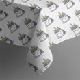 thumbnail image 5 of White Cartoon Unicorn Head Pattern Square Tablecloth,Waterproof Square Table Cover,Wipeable Spillproof Washable Table Cover for Home Kitchen Party Decor 60"x60"(152x152cm), 5 of 6