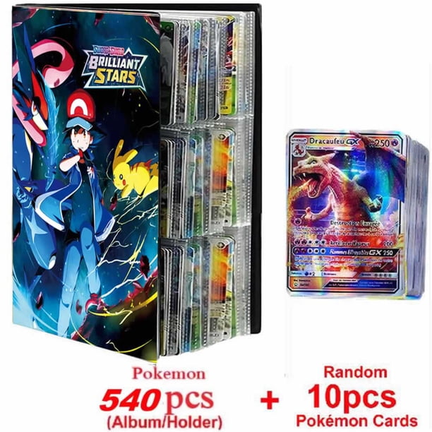 Libro de álbum de Pokemon de 9 bolsillos, 540/432 piezas, soporte de colección de cartas de juego, carpeta Carpeta de Pokemon, regalo novedoso para niños Fivean unisex
