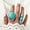 D-2pcs turquoise rings, variant on Bohemian Turquoise Ring for Women Western Rings Jewelry Stackable Knuckle Ring Set Vintage Rose Leaf Ring Set for Women
