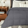 thumbnail image 2 of EASYCOT Luxurious Feather Down Alternative Comforter, Hotel Collection Duvet Insert Comforter for All Season,100% Soft Egyptian Cotton Shell with Corner Tabs 300 GSM Gray , Queen, 2 of 6