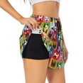 thumbnail image 2 of Haiem Colorful Bulldog Women's 2 in 1 Running Shorts - Lightweight Athletic Workout Gym Yoga Breathable Sports Shorts Liner with Phone Pockets-X-Large, 2 of 9