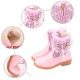 thumbnail image 5 of LUOGENLI Kids Rain Boots Size 4 Toddler Girls Booties Little Kid Shoes Short Boots Girls Snow Boots Cotton Boots Princess Shoes Kids Hiking Boots Size 3.5 Girls Cowboy Boots Size 2.5 Big Kid 28, 5 of 7