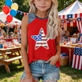 thumbnail image 5 of Grblisyd 4th of July Tank Tops for Girls American Flag T-Shirt Kids Independence Day Shirts Crew Neck Patriotic Sleeveless Top Tees 1-13T, 5 of 6