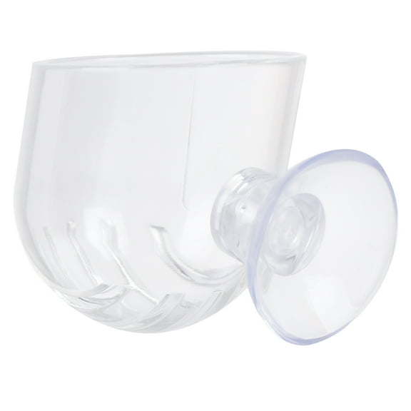 QIFULL Aquarium Fish Feeder Acrylic Feeding Cup Transparent 1Pack