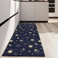 thumbnail image 4 of Dark Blue Moon Pattern Kitchen Rug Mat,Kitchen Runner Rugs Non Skid Washable,Decorative Kitchen Floor Mats for Kitchen,Sink,Laundry,17"X47", 4 of 5