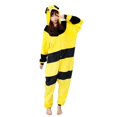 thumbnail image 5 of Yellow Bee Autumn Winter Cartoon Animal Sexy Onesie Women One Piece Pajamas Cute Family Matching Sleeping Clothes Cosplay Adults, 5 of 6