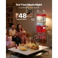 thumbnail image 3 of Popcorn Machine with Cart, 8oz Stainless Steel Kettle, 800W Commercial Popcorn Maker, 48 Cups per Batch Theater Style Popper, with 2-Button Control Glass Wall PC Door 1 Scoop 3 Spoons, Red, 3 of 7