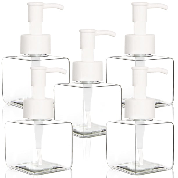 Botellas dosificadoras Youngever de 4 oz/120 ml (transparentes con bomba blanca) x5