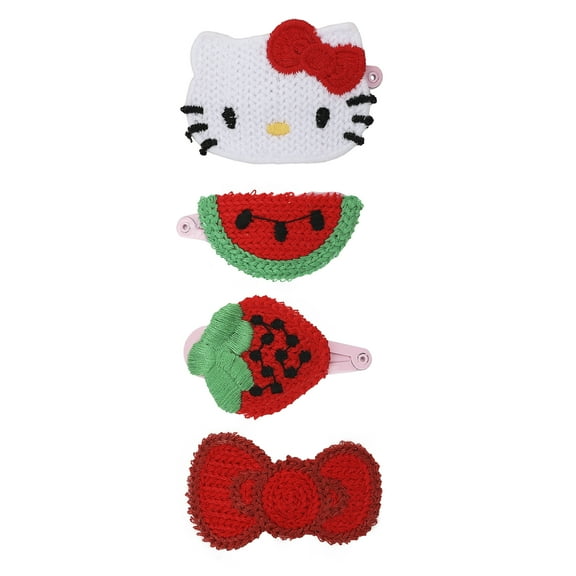 Hello Kitty Sweet Snacks 4-Piece Hair Clip Set