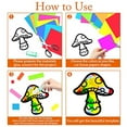 thumbnail image 3 of 24 piezas de atrapasoles de papel con efecto de vitrales de hojas y hongos para ventanas con papeles de colores para calcomanías de puertas interiores, 3 of 8