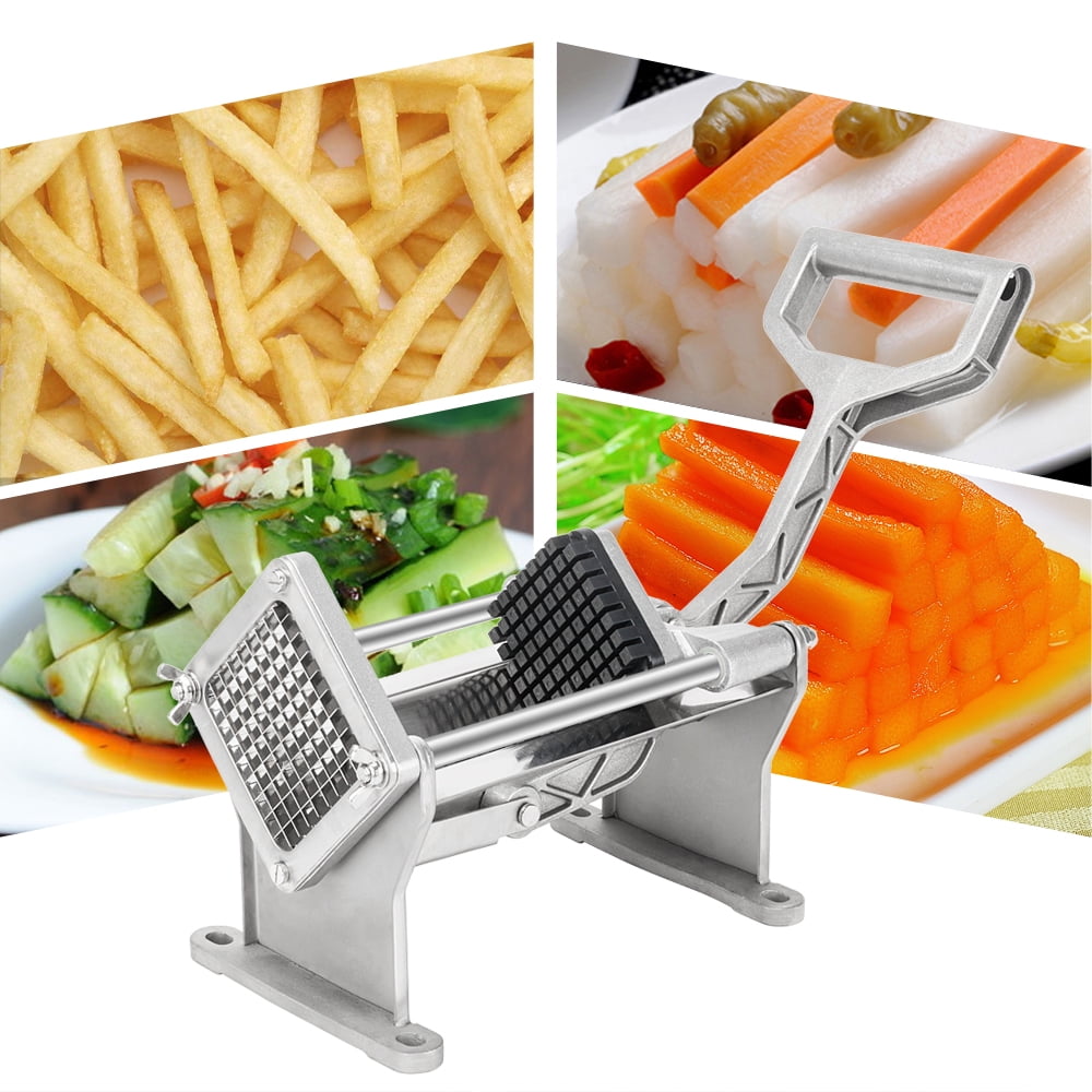 Lowestbest Vertical French Fries Machine, Tabletop Restaurant kitchen Frying Machine with Single 3/8" Blade, Silver & Black