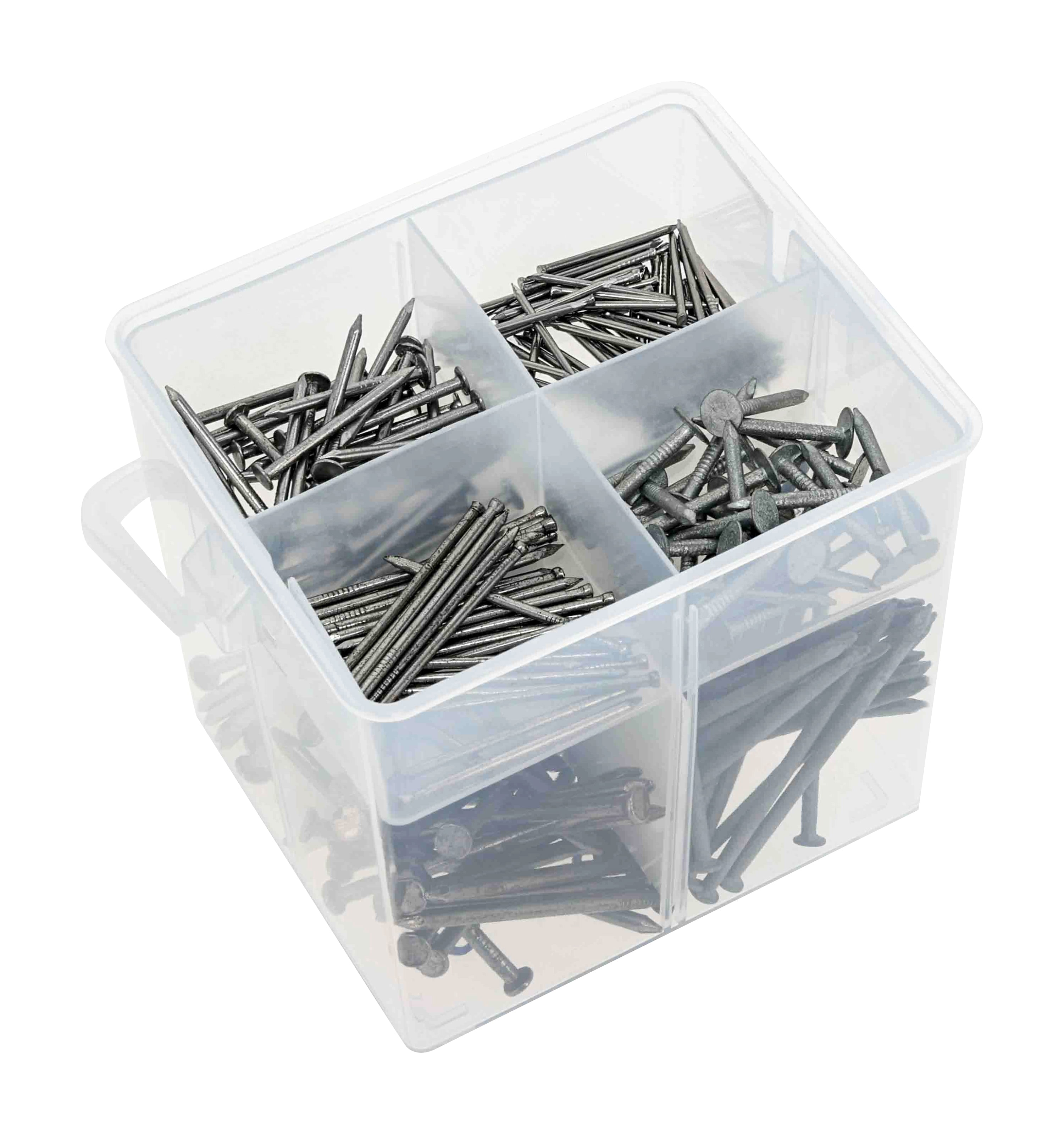 Fas-n-tite Interior and Exterior Screw Assortment Kit, Various Sizes, Steel, Bright and Galvanized, Silver, 285 pack