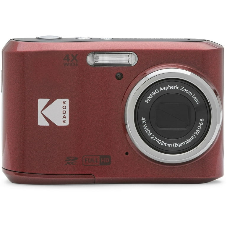 Kodak fz45 赤 Kodak PIXPRO FZ45 Red Camera with 128GB SDXC Card, Case, 4x