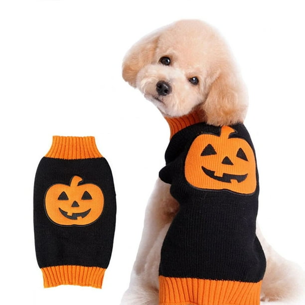 NACOCO Dog Sweater Pumpkin Pet Sweaters Halloween Holiday Party for Cat and Puppy XS Walmart