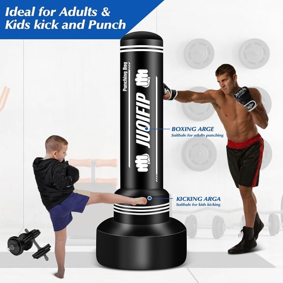 Heavy Punching Bag with Stand for Adults and Teens