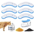thumbnail image 1 of Filtros para Fuente de Gatos, Filtros de 6 uds para filtros Transparentes de Fuente de Agua de Gato de 50OZ /1.5L, Filtros para Bebederos para Gatos con Resina y Carbón Activo para Mascotas, 1 of 5